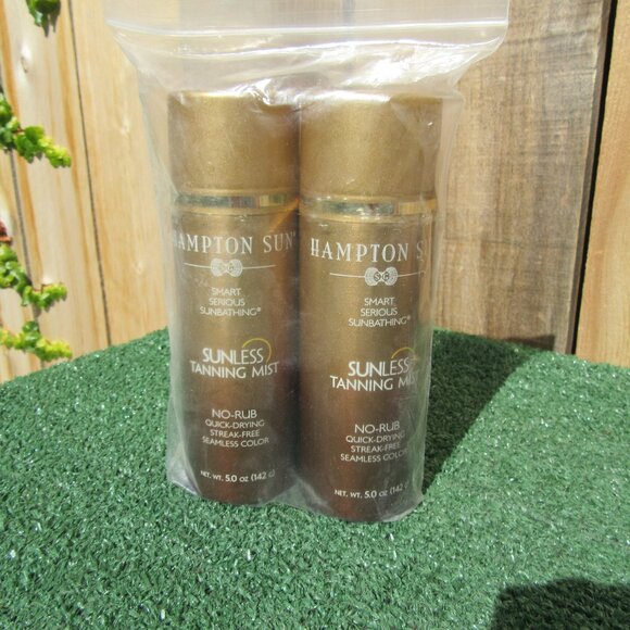 2 Brand New Hampton Sun Sunless Tanning Mist 5 oz Spray Can Self Tanner - Picture 1 of 4